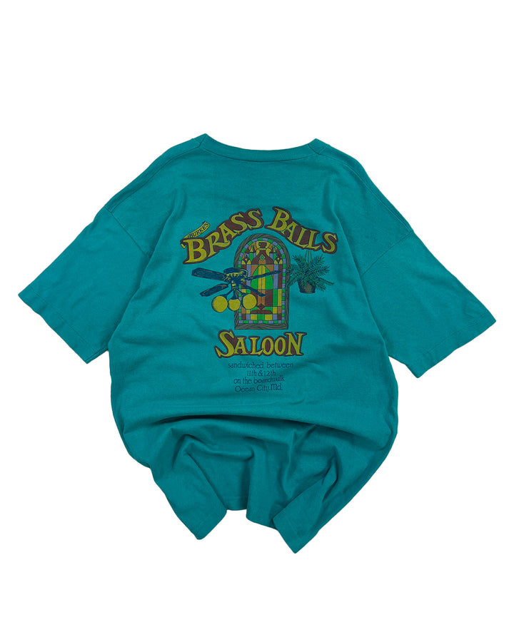 Brass Balls Saloon Single Stitch T-Shirt | XL