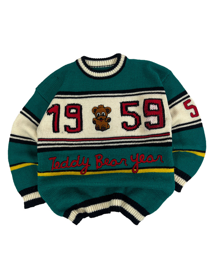 1980er Jahre "Teddy Bear Year" Pullover S