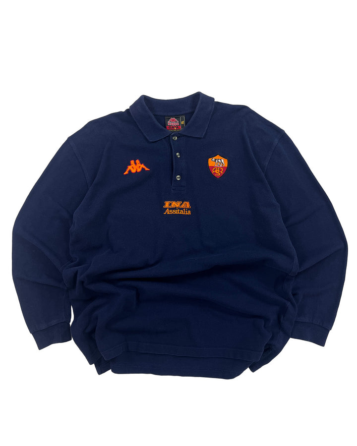 As Roma 2000/01 Kappa Vintage Polo Shirt | XL