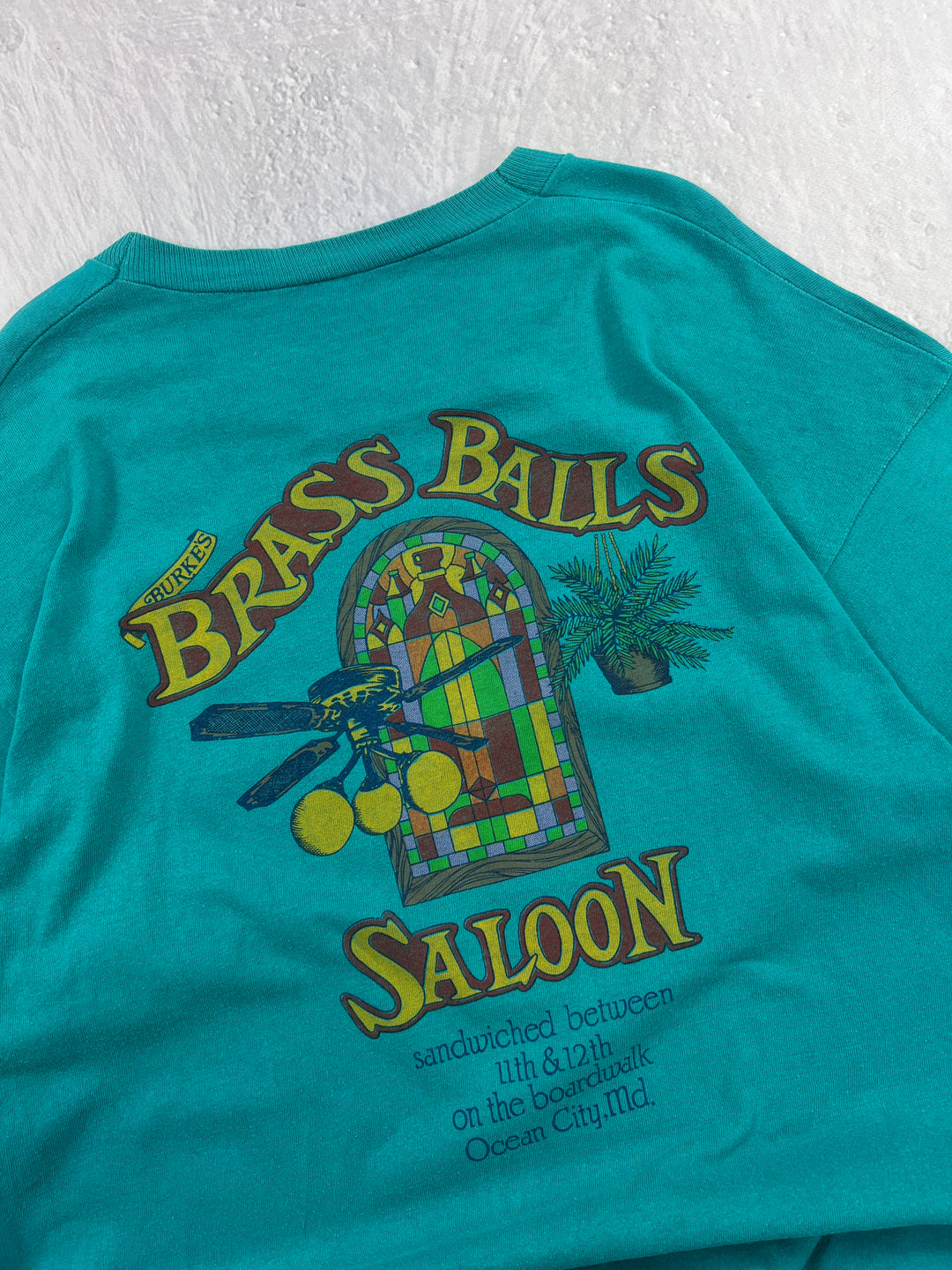 Brass Balls Saloon Single Stitch T-Shirt | XL