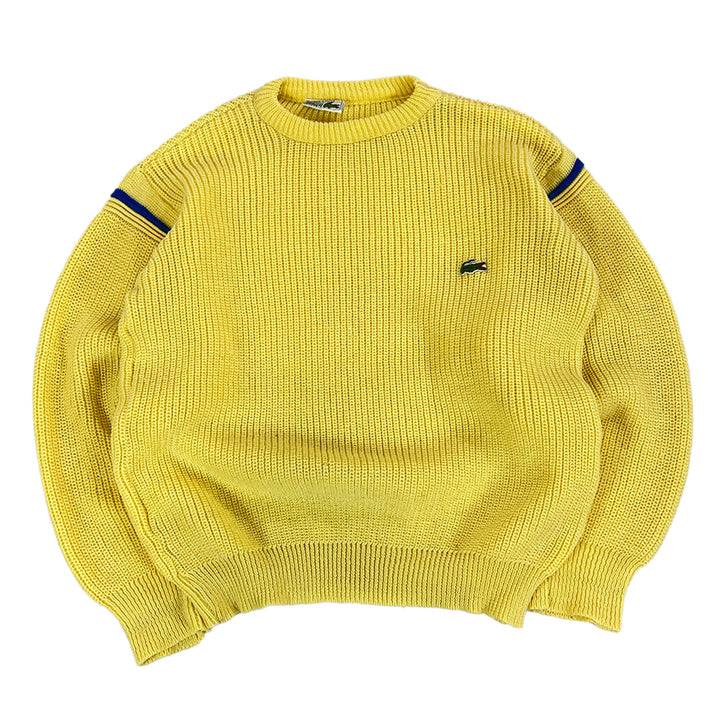 Vintage Lacoste Strick Pullover Gelb | M