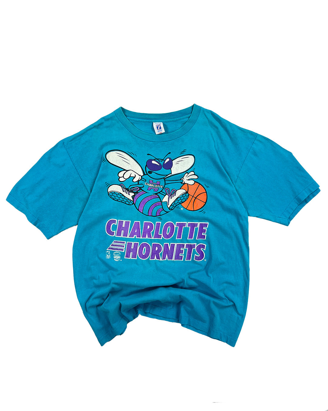 Vintage 90s Charlotte Hornets Single Stitch Shirt | XL