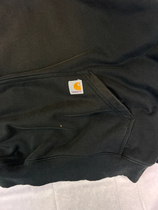 Carhartt Quarter-Zip Hoodie Vintage – Rain Defender Black 2XL