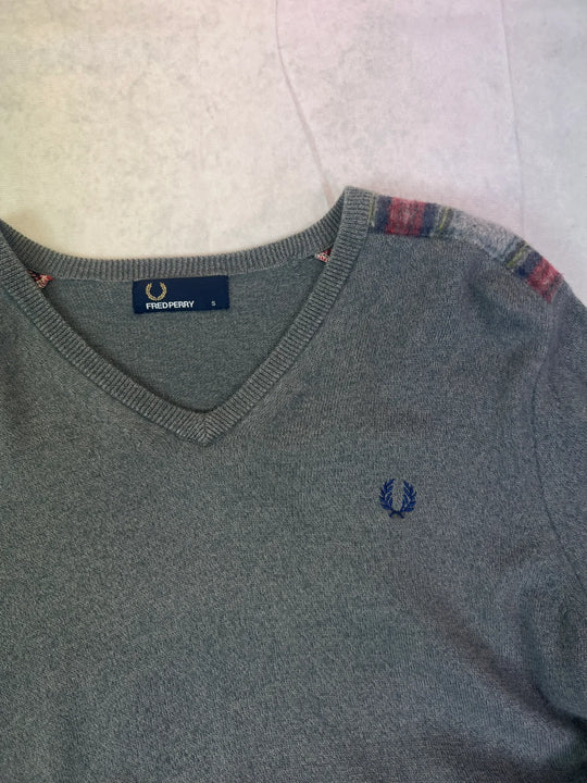 Fred Perry Pullover Vintage – Tartan Patches 2010er S