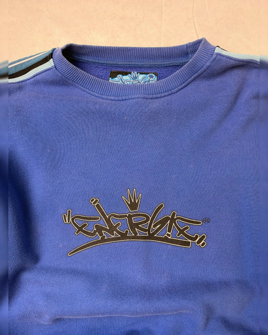 Energie Sweatshirt Vintage – Graffiti Stickerei 2000er