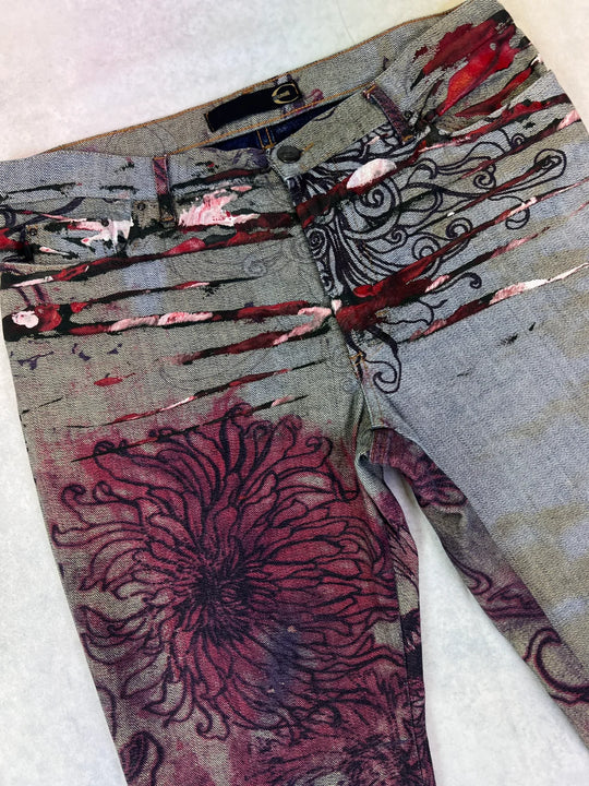 Just Cavalli Jeans Vintage – Floral All-over Print 2000er | 32
