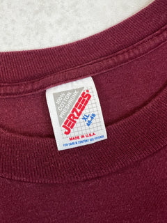 Jerzees T-Shirt Vintage Bordeaux XL 90er – Label
