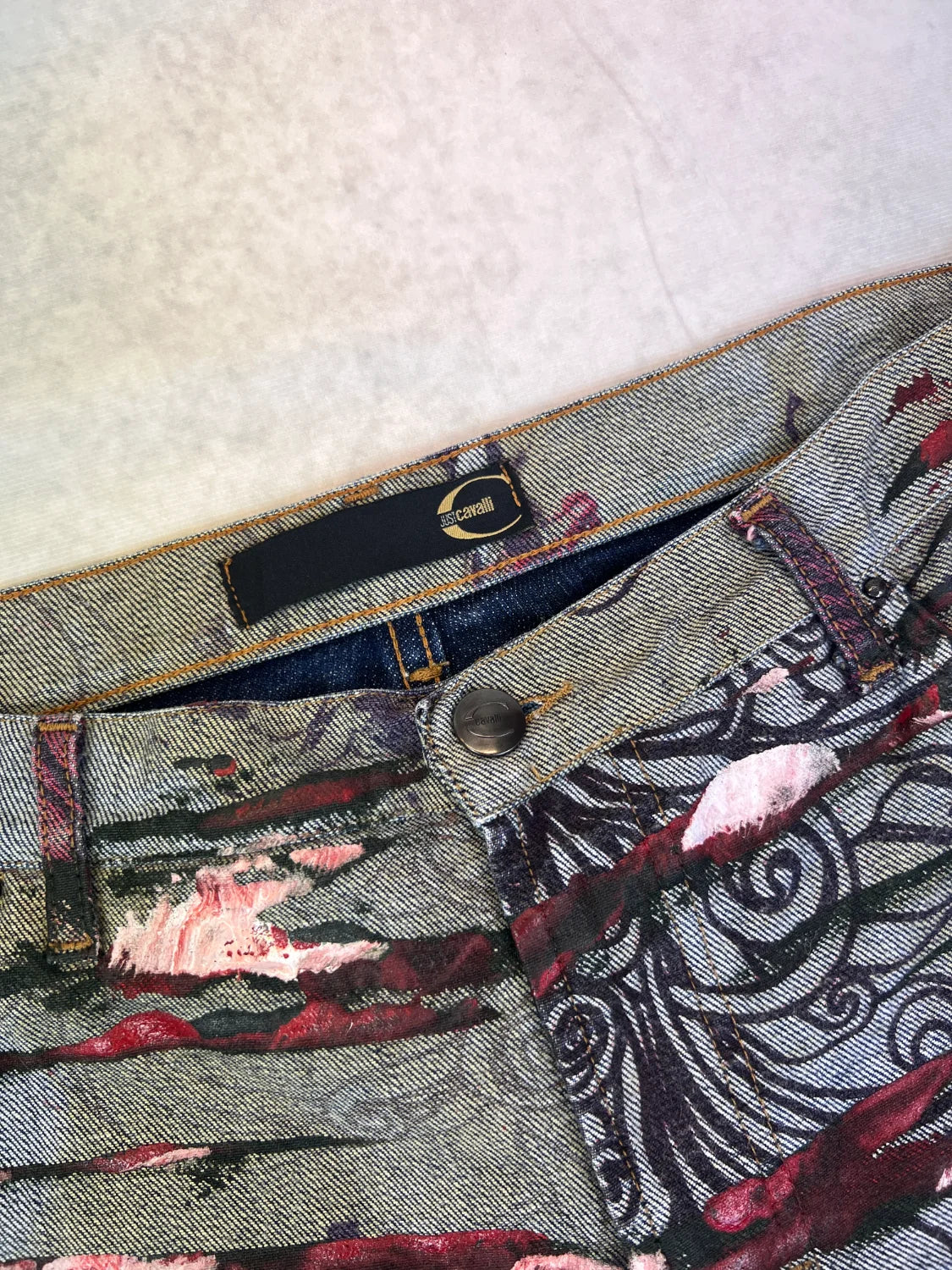Just Cavalli Jeans Vintage Bunt 32 2000er – Label