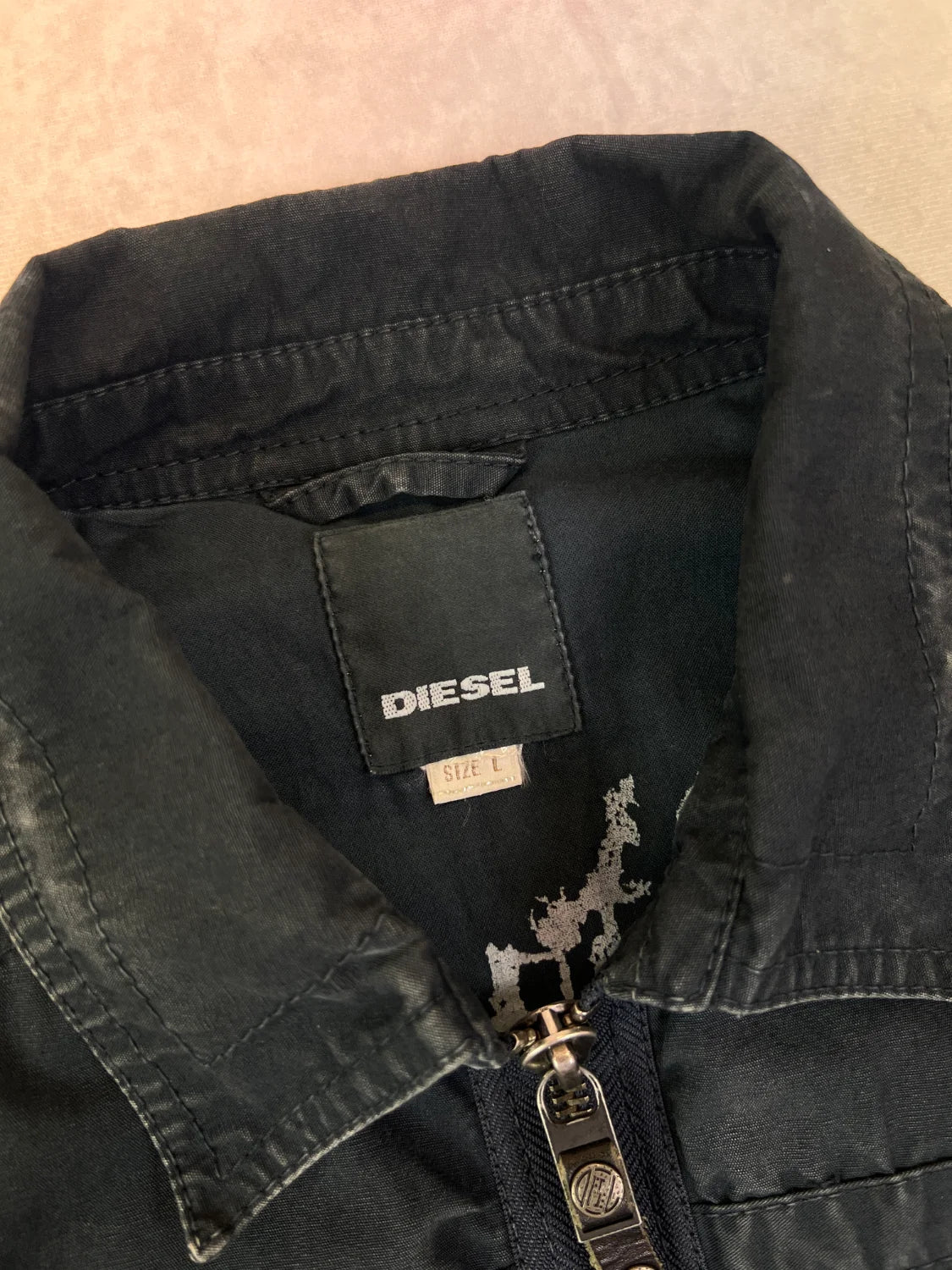 Diesel Jacke Vintage Schwarz L 2000er – Label