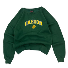 Vintage Oregon Sweatshirt - Grüner College Pullover, Größe S