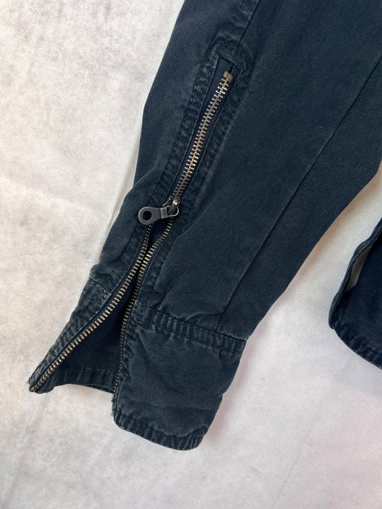 Diesel Jacke Vintage – Blue Panthers Patch Schwarz 2000er | L (Frauen)