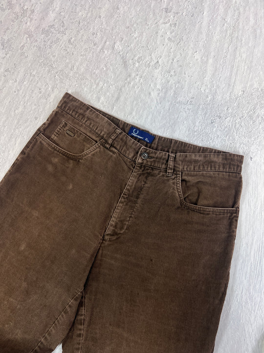 Fred Perry Vintage Cord Hose Braun 34
