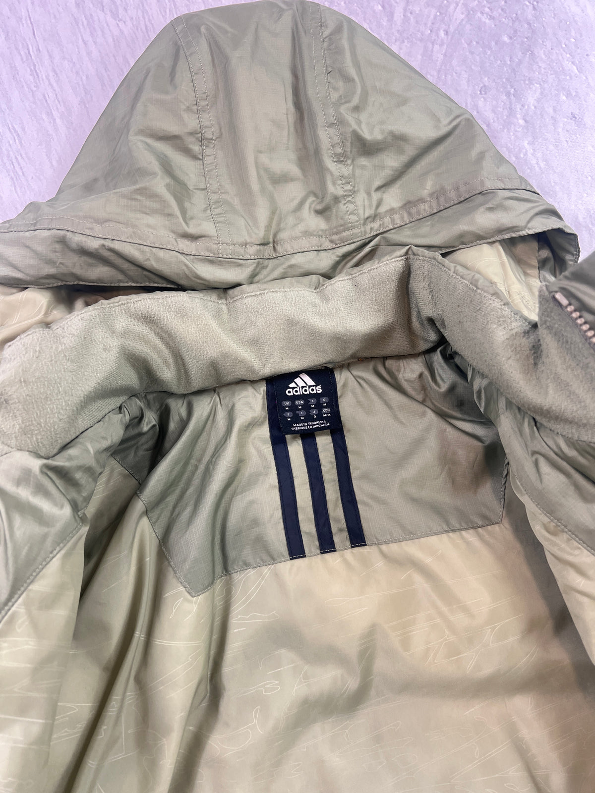 Adidas Vintage Winterjacke Khaki | M