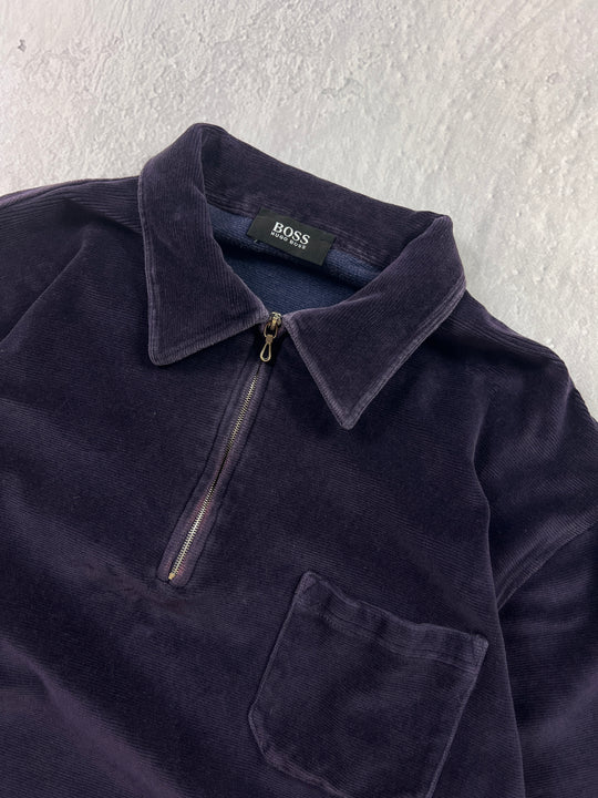 Hugo Boss Vintage Cord Polo Sweater | M