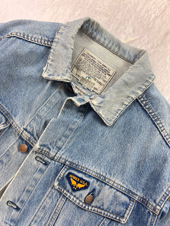 Avirex Vintage 80er 90er Jeansjacke | XL