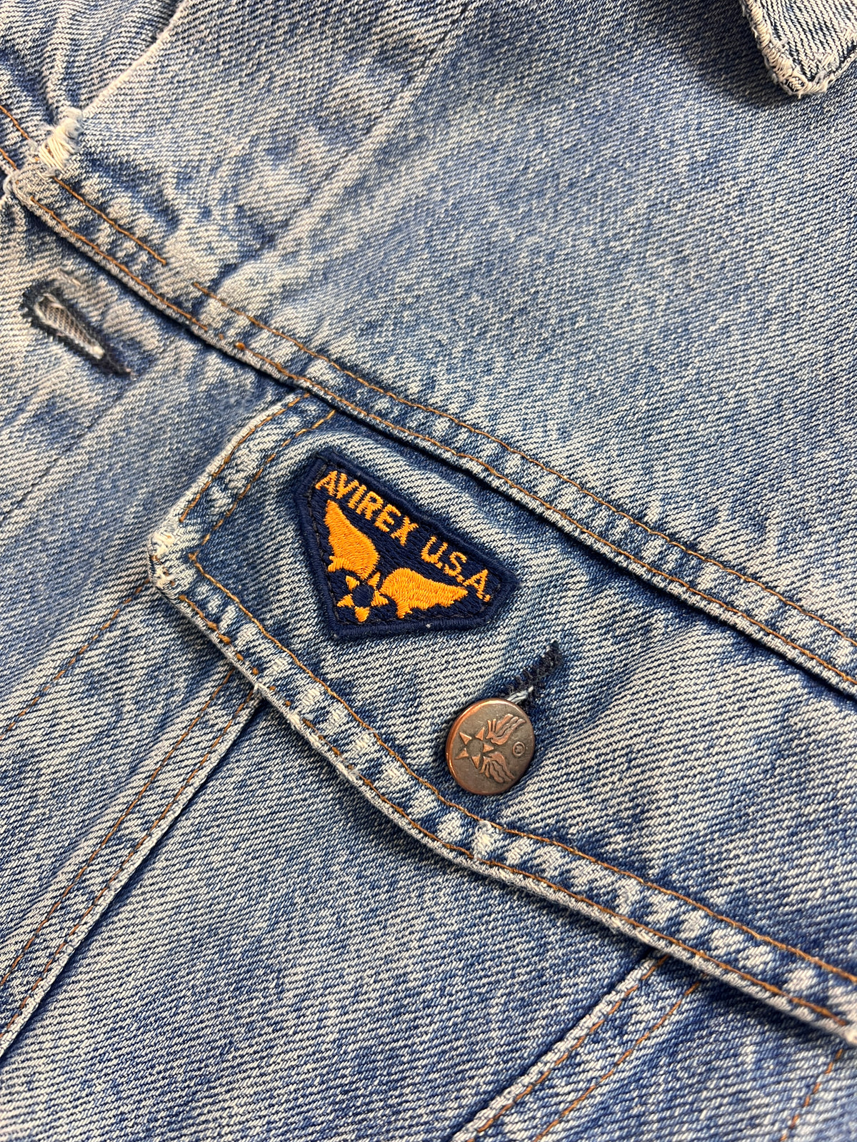 Avirex Vintage 80er 90er Jeansjacke | XL
