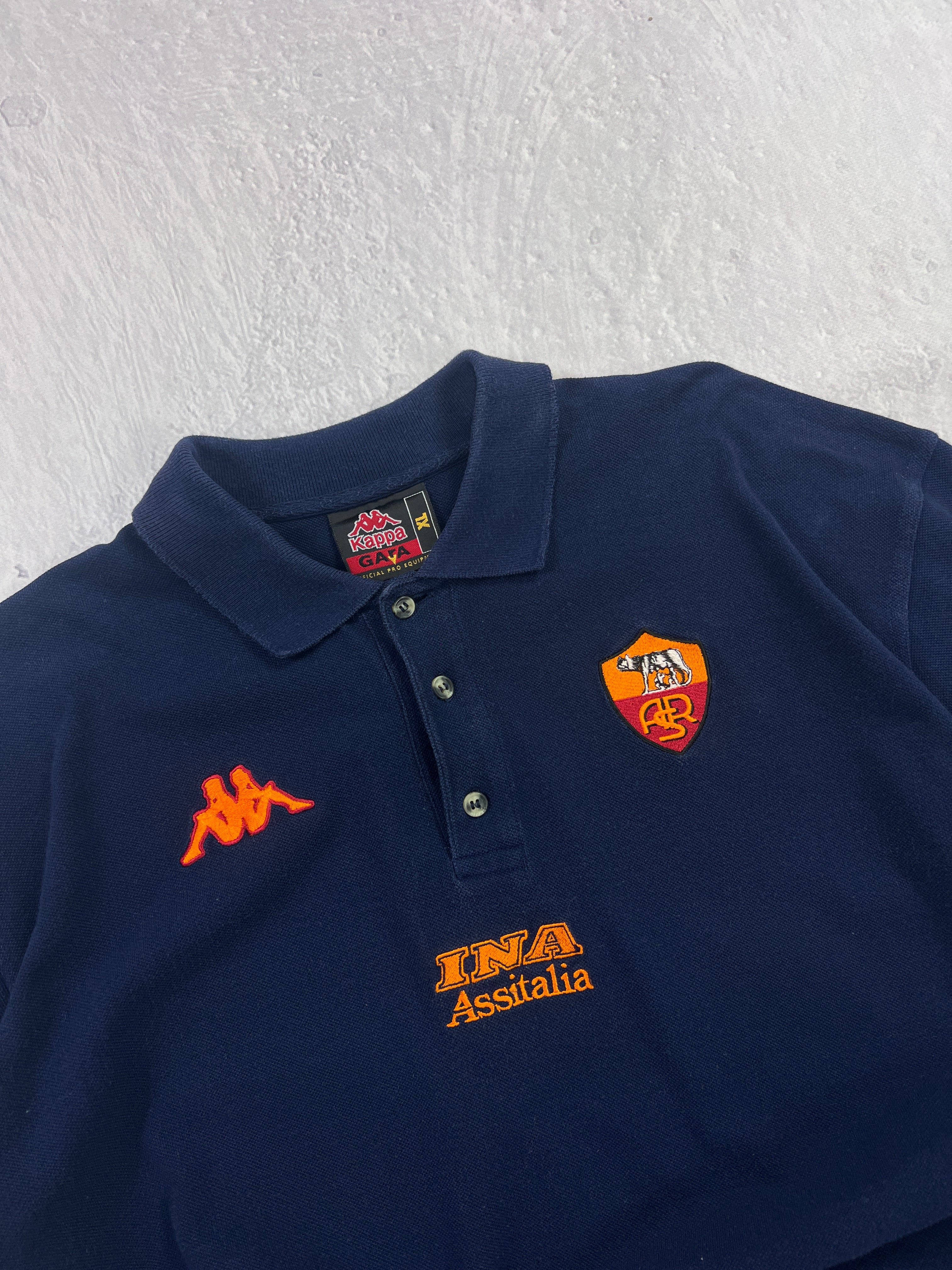 As Roma 2000/01 Kappa Vintage Polo Shirt | XL – Better Times Clothing