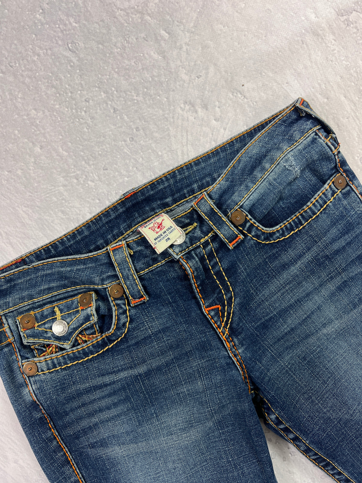 True Religion Vintage Denim Jeans Rainbow Becky | 28