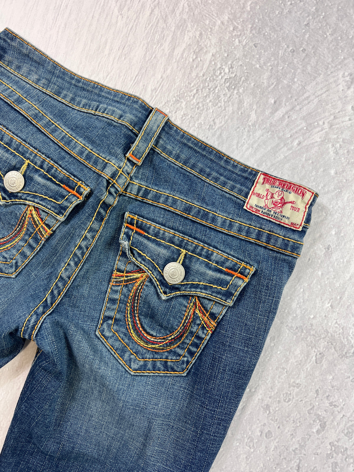 True Religion Vintage Denim Jeans Rainbow Becky | 28