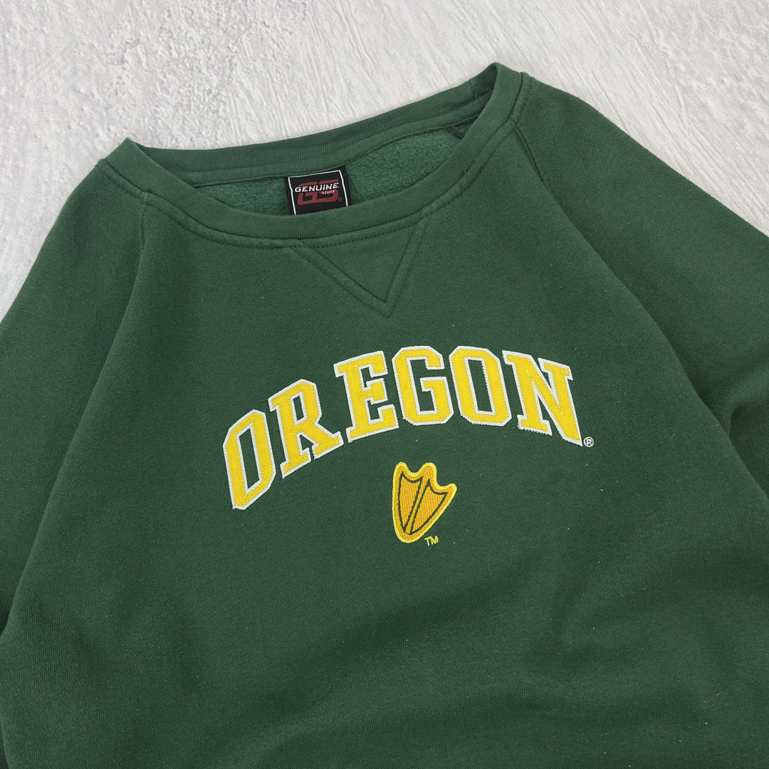 Vintage Oregon Sweatshirt - Grüner College Pullover | S