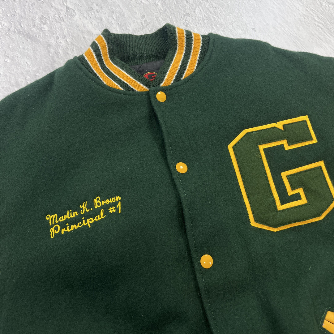 Vintage College Jacke - Greenfield High School Varsity Jacket | L