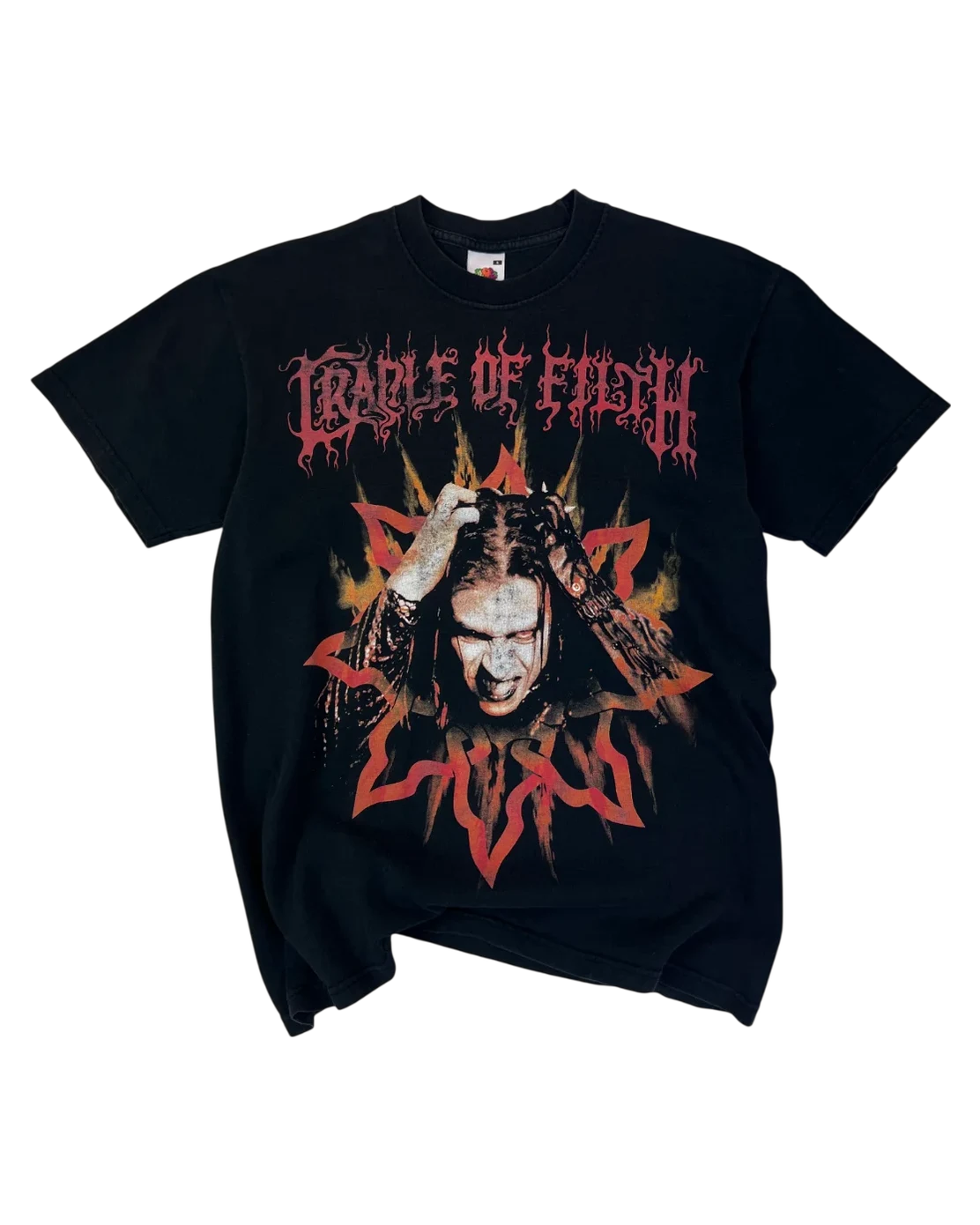 Fruit of the Loom T-Shirt Vintage Schwarz S 2000er – Vorderansicht