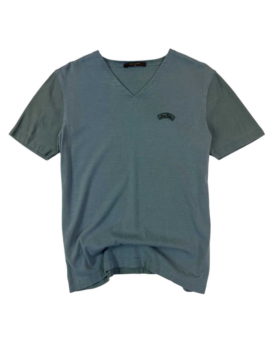 Louis Vuitton T-Shirt Vintage – Patch-Stickerei Grau 2010er | S