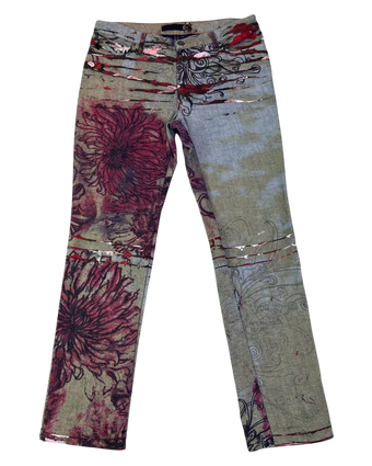 Just Cavalli Jeans Vintage – Floral All-over Print 2000er | 32