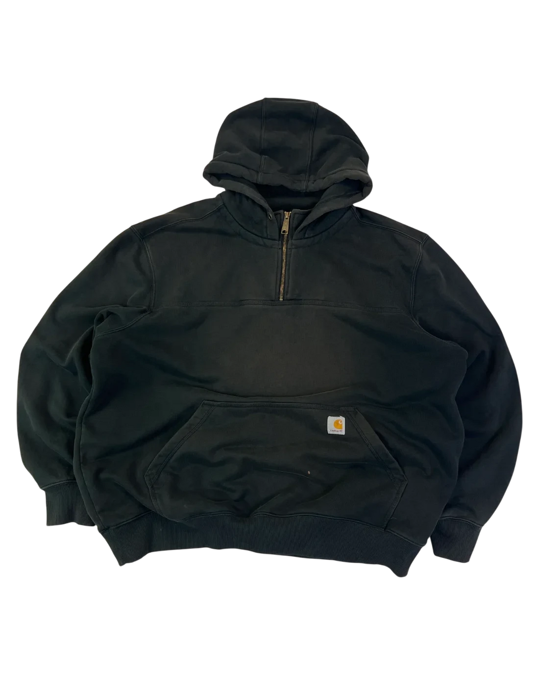 Carhartt Quarter-Zip Hoodie Vintage – Rain Defender Black 2XL
