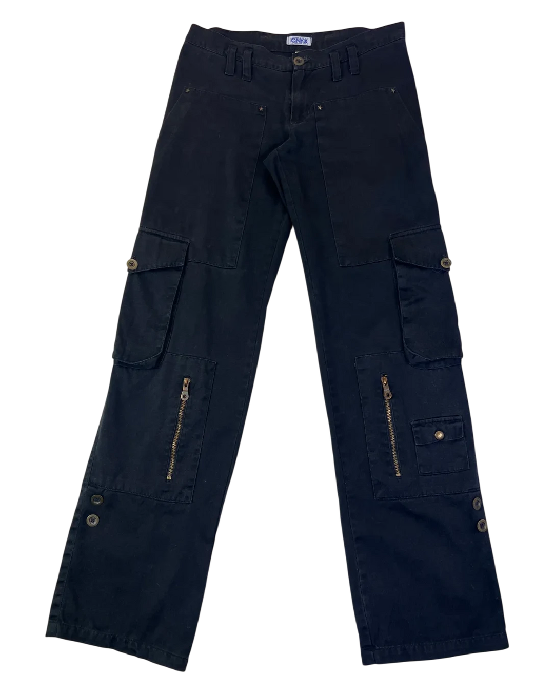 Onyx Hose Vintage – Metallsterne & Cargo-Details 2000er | 38