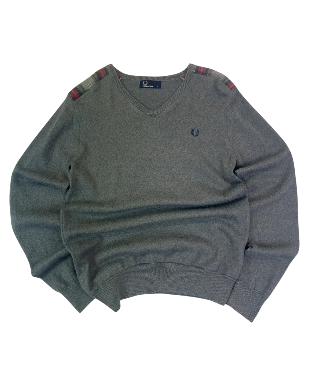 Fred Perry Pullover Vintage – Tartan Patches 2010er S