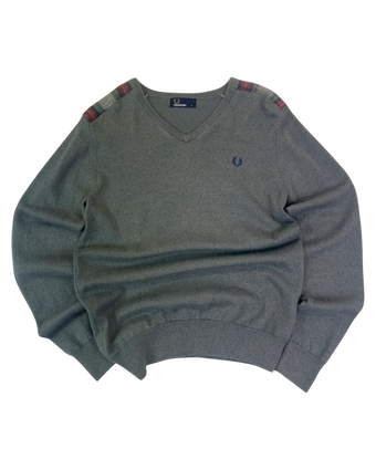 Fred Perry Pullover Vintage – Tartan Patches 2010er S