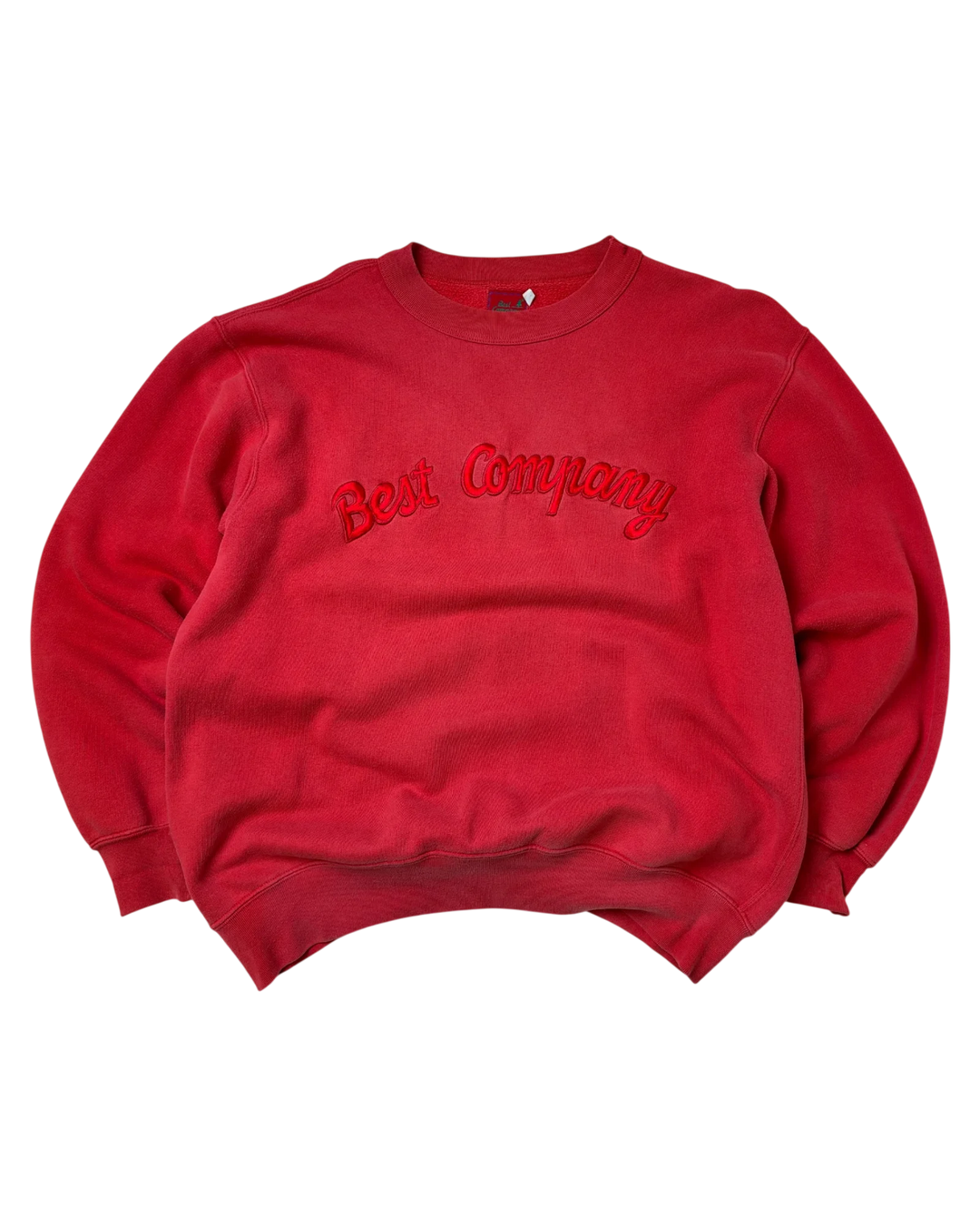 Best Company Sweatshirt Vintage – Bruststick Rot 90er L