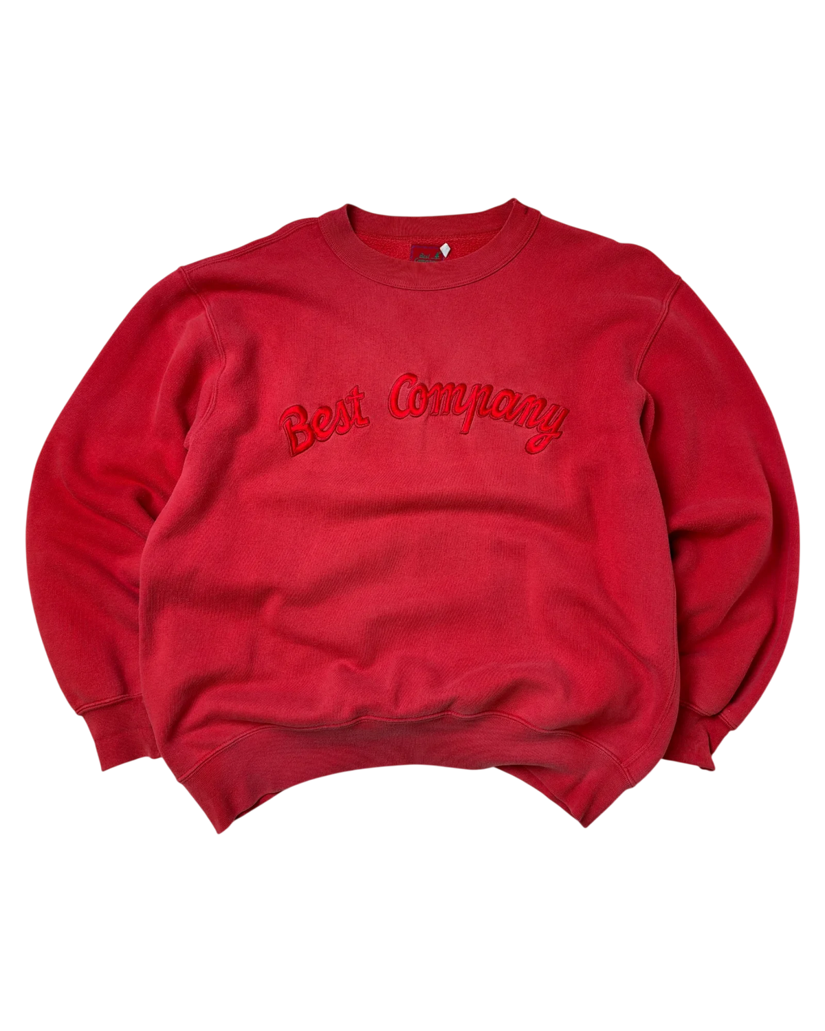 Best Company Sweatshirt Vintage Rot L 90er – Vorderansicht