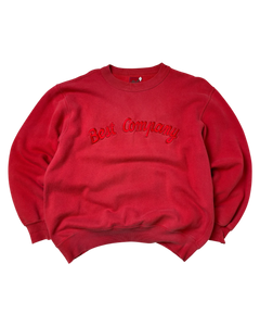 Best Company Sweatshirt Vintage Rot L 90er – Vorderansicht