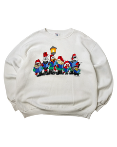 Delta Sweatshirt Vintage Weiss XL 90er – Vorderansicht