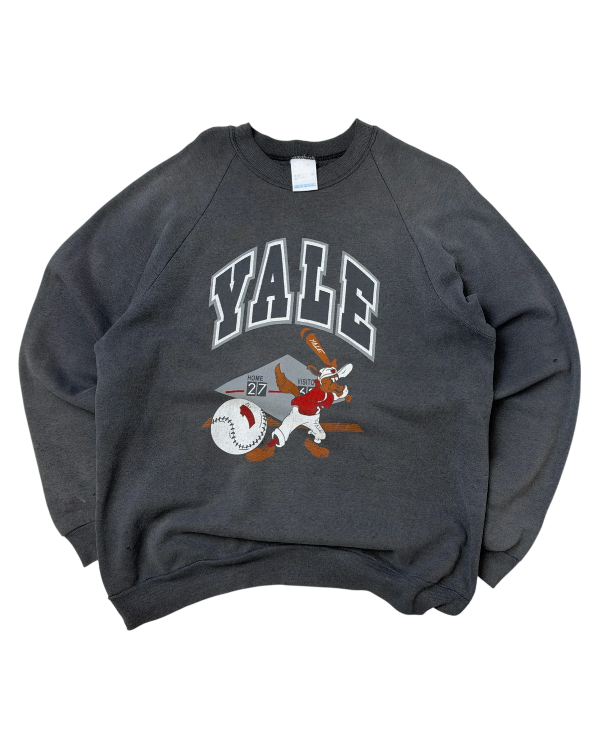 Fruit of the Loom Sweatshirt Vintage Dunkelgrau L 90er – Vorderansicht
