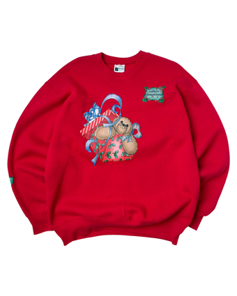 Pro-Spirit Sweatshirt Vintage – Weihnachts-Teddy 90er L