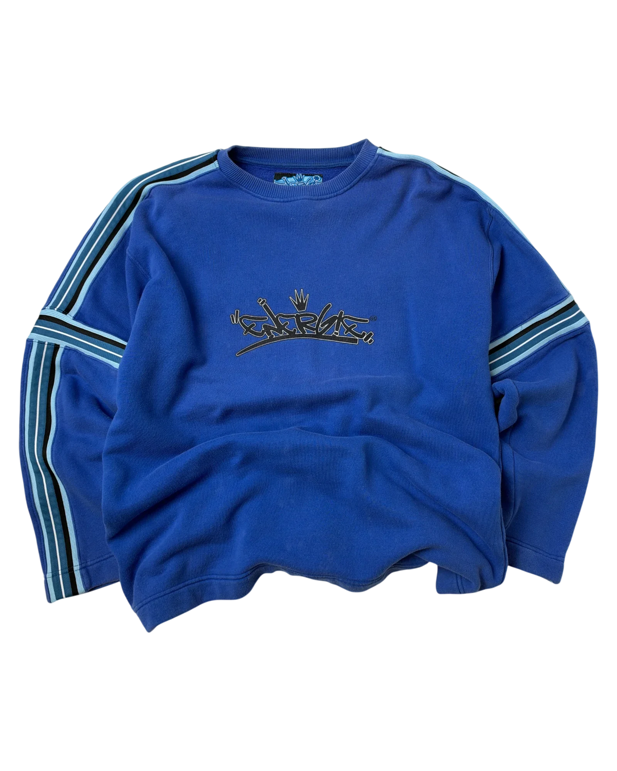 Energie Sweatshirt Vintage Blau L 2000er – Vorderansicht
