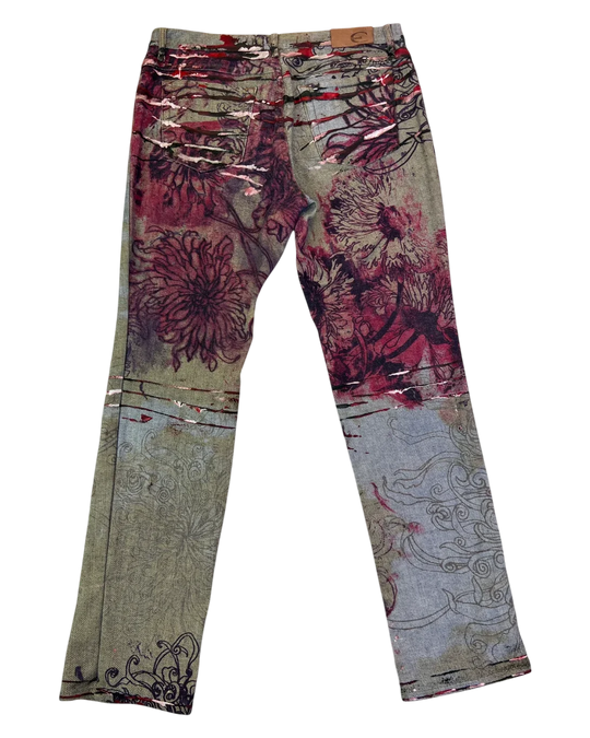 Just Cavalli Jeans Vintage – Floral All-over Print 2000er | 32