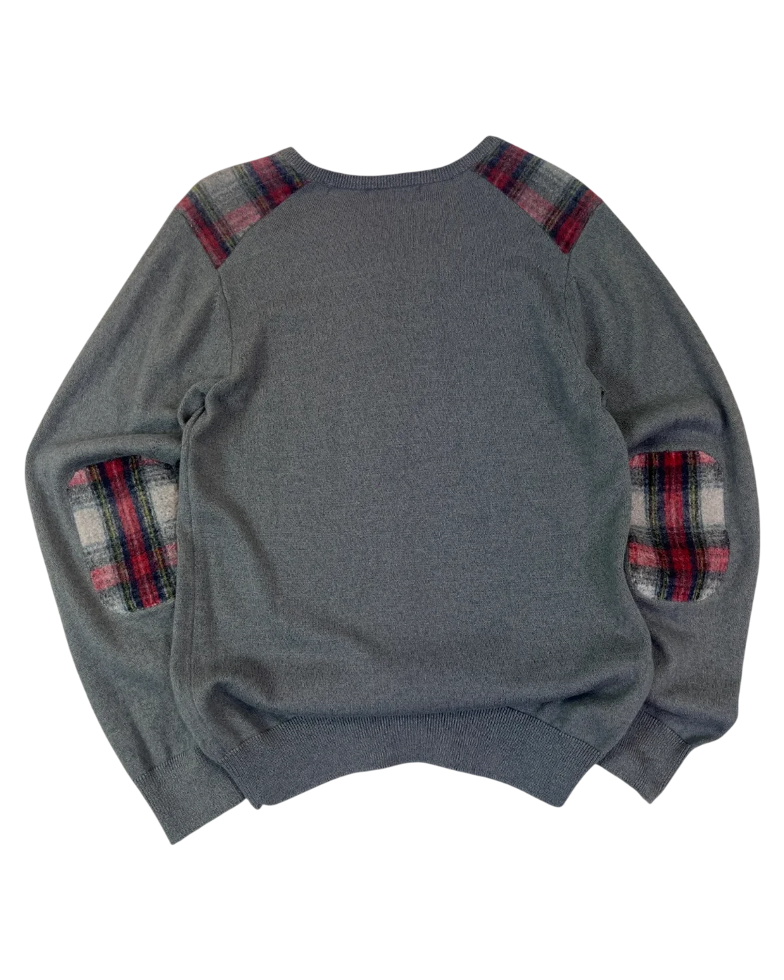 Fred Perry Pullover Vintage Grau S 2010er – Rückansicht